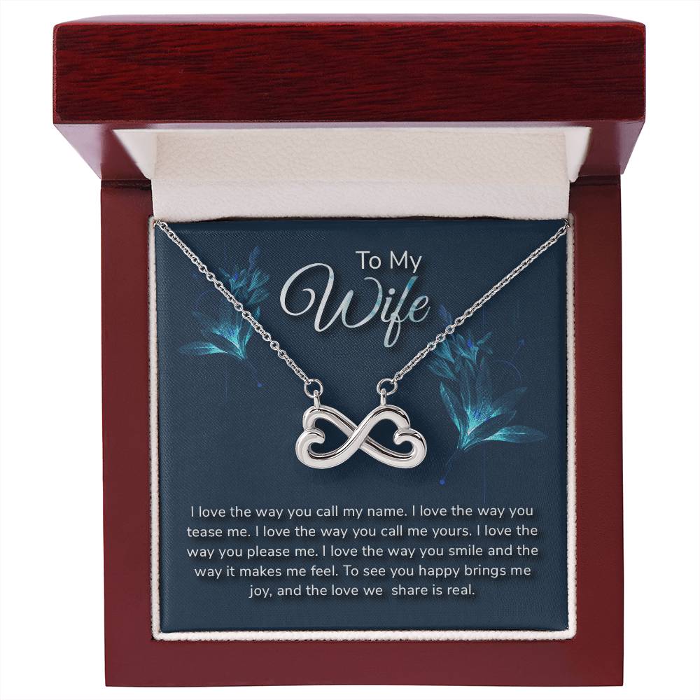 To My Wife Necklace - Sentimental Birthday Gift from Husband, Romantic Jewelry for Valentine’s Day & Holidays - Endless Love Necklace