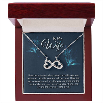 To My Wife Necklace - Sentimental Birthday Gift from Husband, Romantic Jewelry for Valentine’s Day & Holidays - Endless Love Necklace