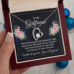 Elegant Heart Necklace For Women, Stylish Jewelry Gift, Meaningful Symbol Of Love, To My Girlfriend