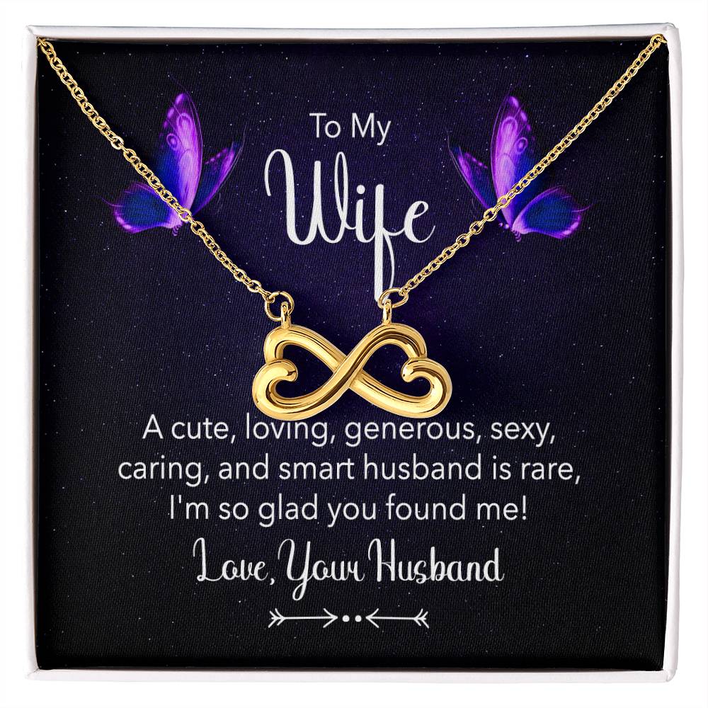 To My Wife Necklace - Best Loving Jewelry Gift for Valentine’s Day, Anniversaries & Romantic Surprises - Endless Love Necklace