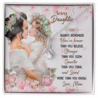 Gift for Daughter from Mom - You are braver than you believe - Alluring Beauty Necklace