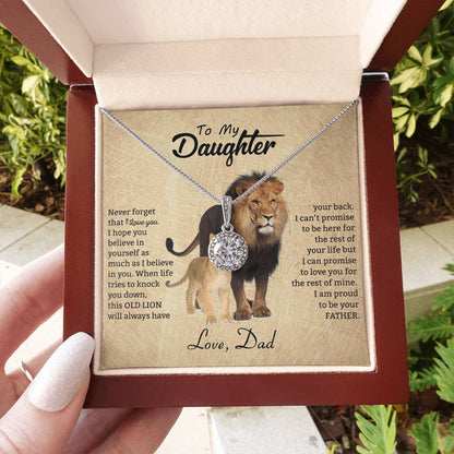 To My Daughter Necklace - Emotional Jewelry from Dad to Celebrate Love Every Day & Always - Eternal Hope Necklace