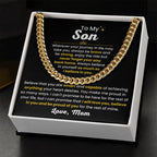 Cuban Link Chain Necklace, Gift for Son from Mom, Stylish Jewelry for Birthday, Graduation & Special Occasions