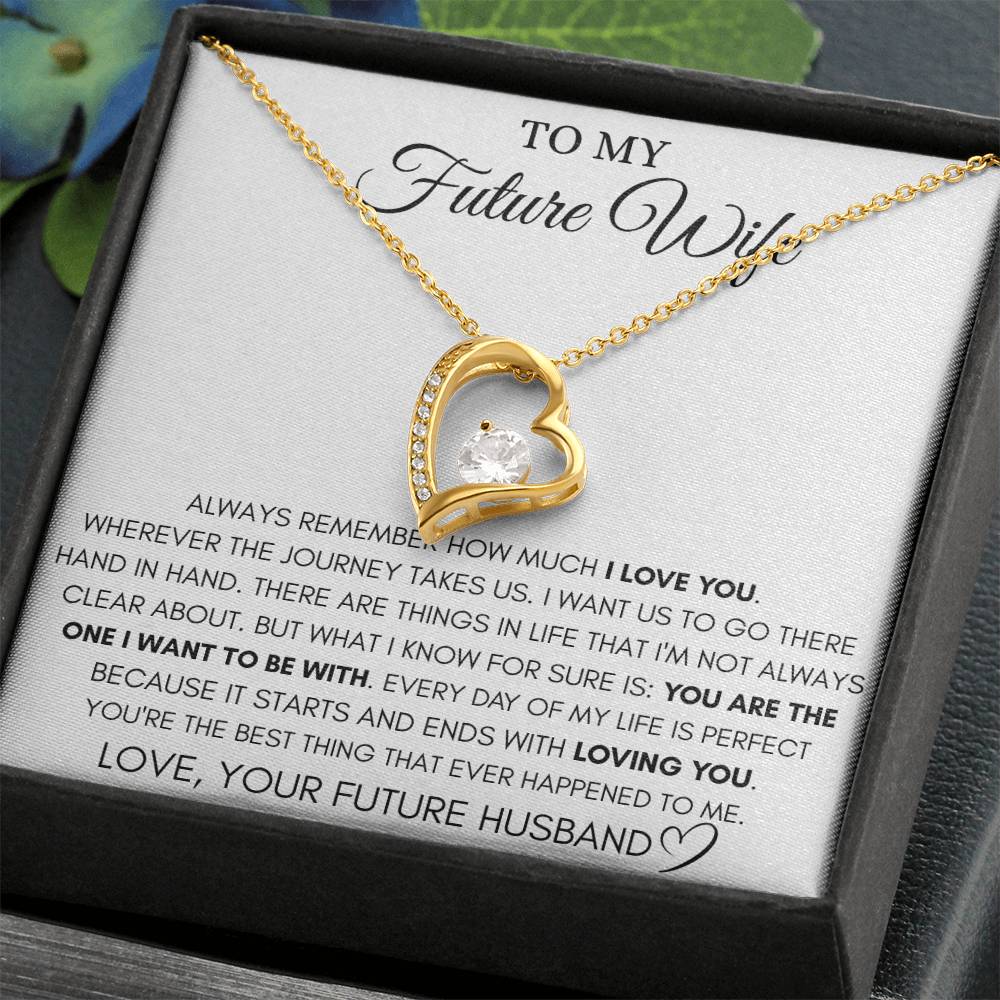 Future Wife Gift - Beautiful Necklace for Girlfriend for Birthday, Christmas & Romantic Moments - Forever Love Necklace