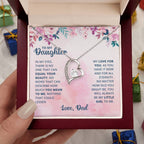 To My Daughter Necklace - Heartwarming Gift from Dad for Daughter’s Birthday & Meaningful Achievements - Forever Love Necklace