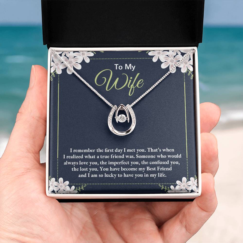 Wife Jewelry Gift from Husband - Sweet Romantic Gift for Valentine’s Day - Lucky In Love Necklace