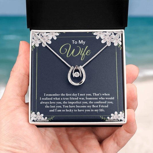 Wife Jewelry Gift from Husband - Sweet Romantic Gift for Valentine’s Day - Lucky In Love Necklace