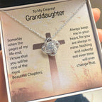 To My Granddaughter Necklace – Granddaughter Birthday & Graduation Jewelry Surprise – Love Knot Necklace