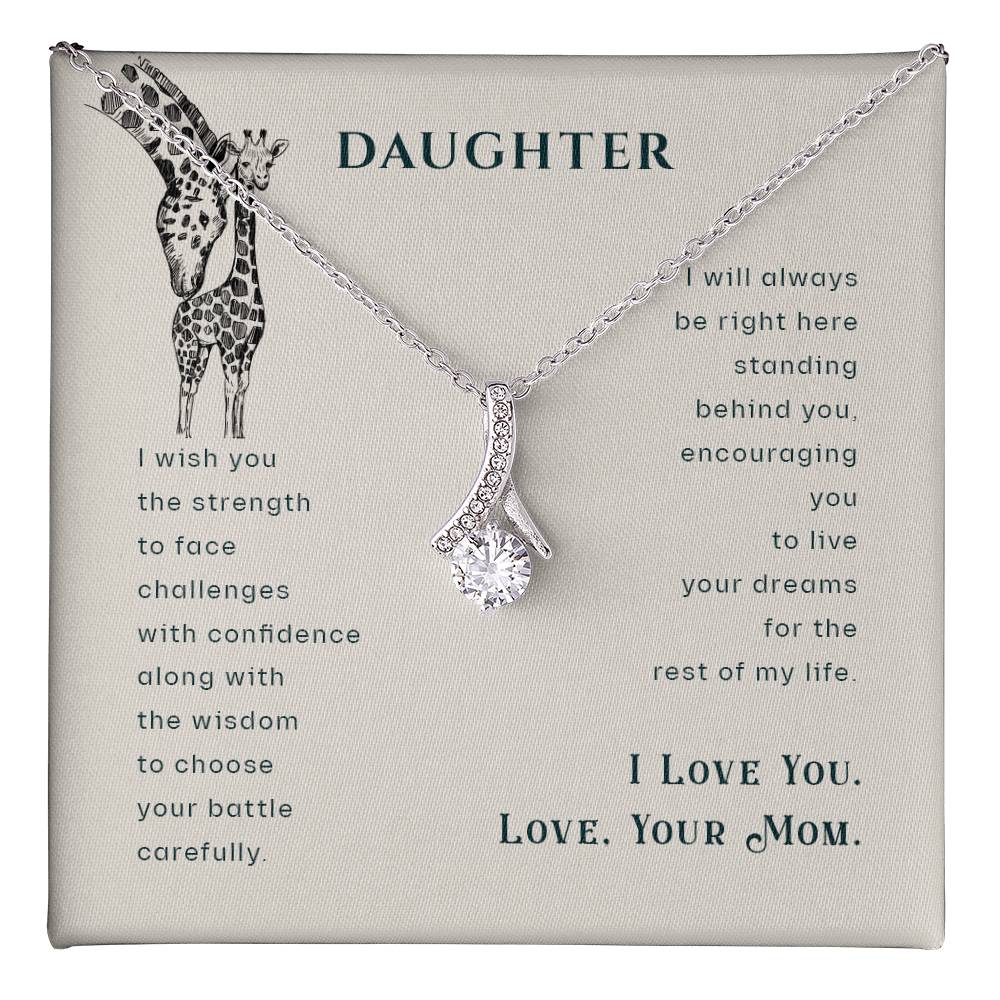 To My Daughter Necklace – Graduation & Christmas Gift from Mom – Alluring Beauty Necklace