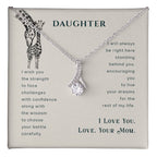 To My Daughter Necklace – Graduation & Christmas Gift from Mom – Alluring Beauty Necklace