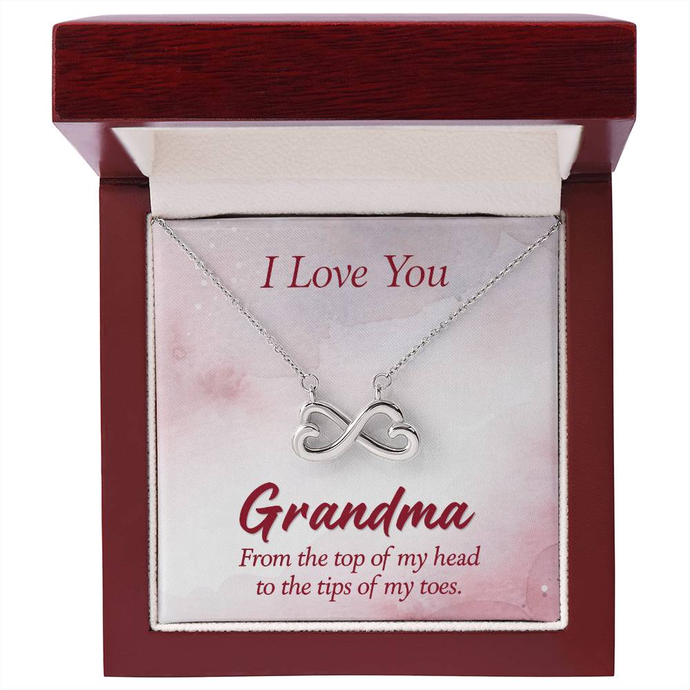 I Love You Grandma Gift from Grandkids - Endless Love Necklace