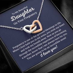 Sentimental Necklace For Pregnant Daughter, Motherhood Journey Gift, Sparkling Pendant Jewelry, Thoughtful Keepsake For Mom-To-Be