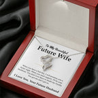 Future Wife Gift - Beautiful Necklace for Girlfriend for Birthday, Christmas & Romantic Moments - Heart-to-heart Pendant Necklace