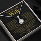 To My Wife Necklace - Husband to Wife Jewelry for Romantic Valentine’s Day, Birthday & Anniversary Gifts - Eternal Hope Necklace