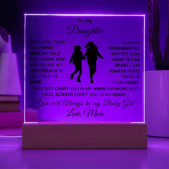 Personalized Acrylic Crystal Gift for Daughter, Elegant and Timeless Keepsake, To My Daughter