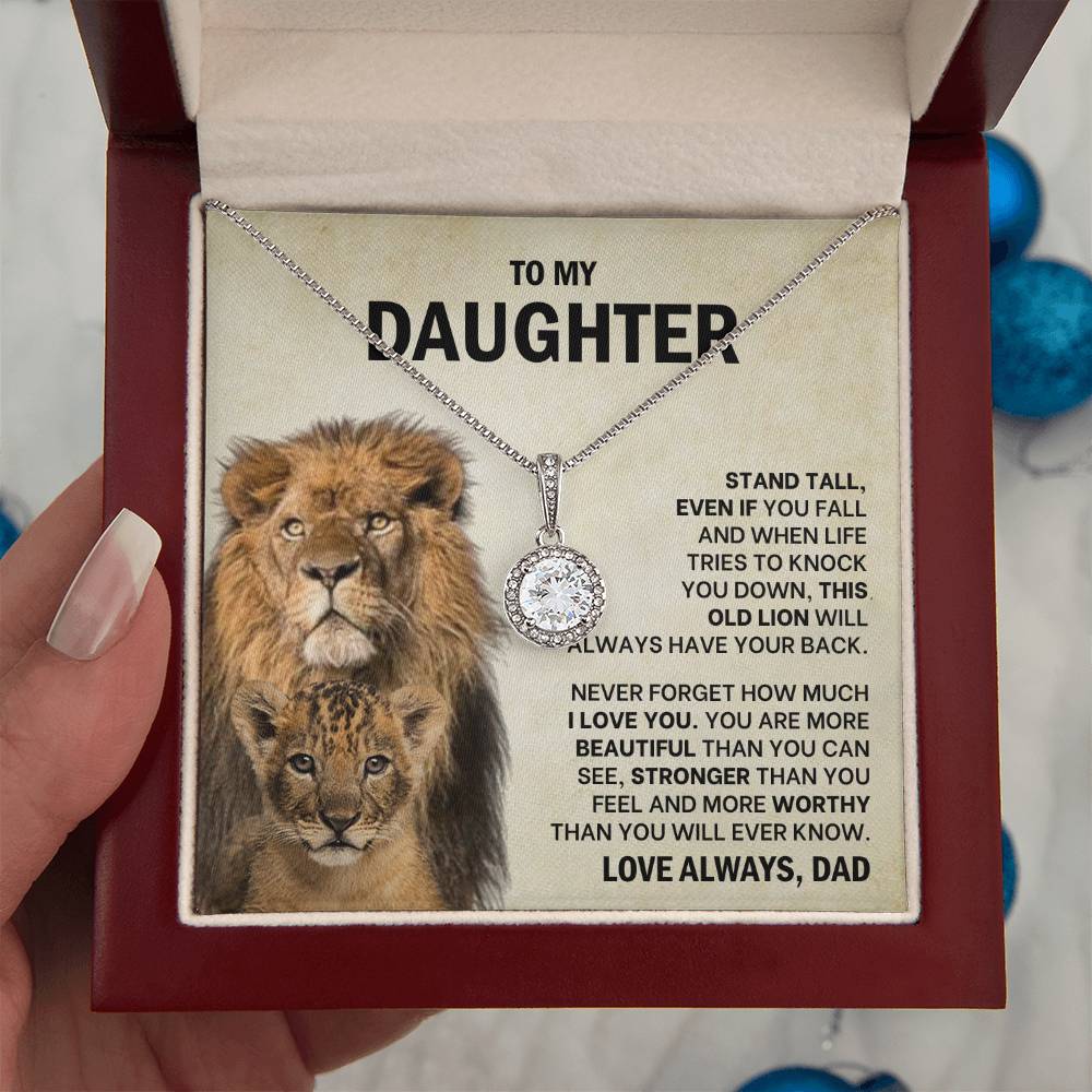 To My Daughter Necklace - Stand Tall - Dad to Daughter Gift - Eternal Hope Necklace
