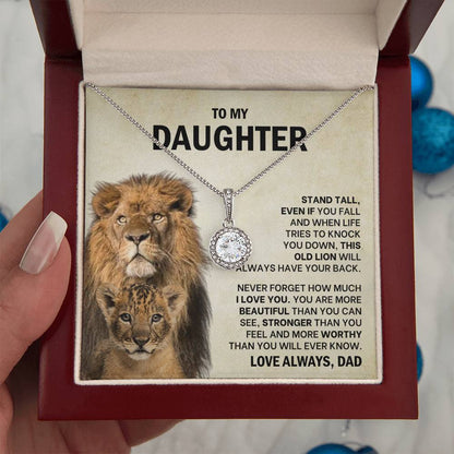 To My Daughter Necklace - Stand Tall - Dad to Daughter Gift - Eternal Hope Necklace