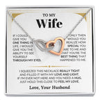 To My Wife Necklace - Romantic Birthday Gift from Husband - Interlocking Hearts Necklace