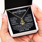 To My Daughter - Straighten Your Crown - Anchor Pendant Necklace Gift from Dad