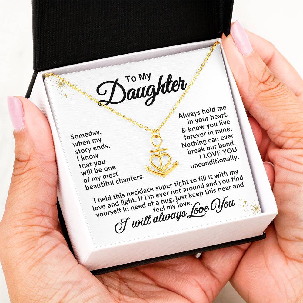 Birthday Gift for Daughter - Anchor Pendant Necklace for Her