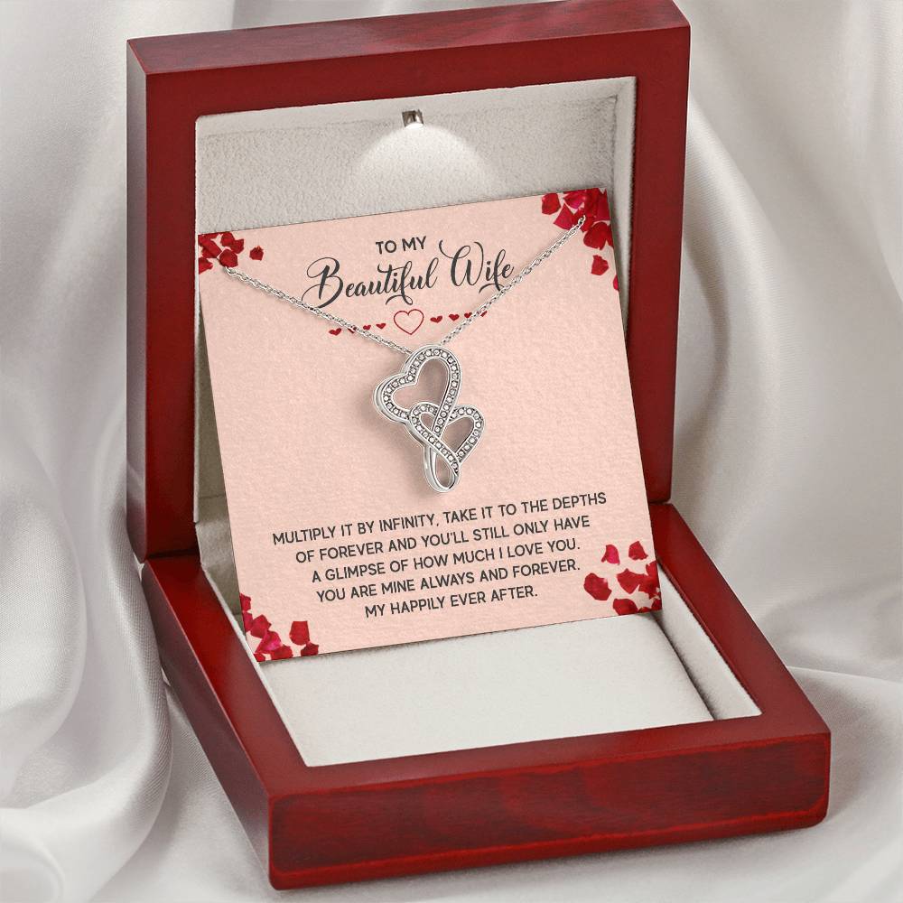 Just Because Gift for Wife - Romantic Jewelry from Husband - Heart-to-heart Pendant Necklace