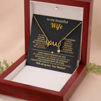 To My Wife Necklace - Romantic Gift for Anytime Love - Scripted Love Necklace