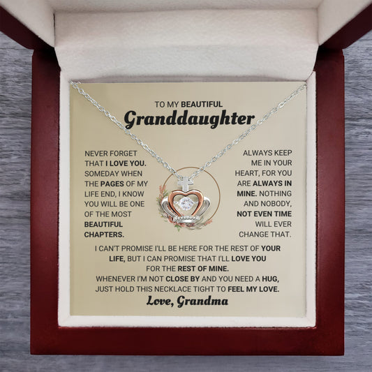 To My Granddaughter Necklace – Birthday & Christmas Gift from Grandma – Crown Pendant Necklace