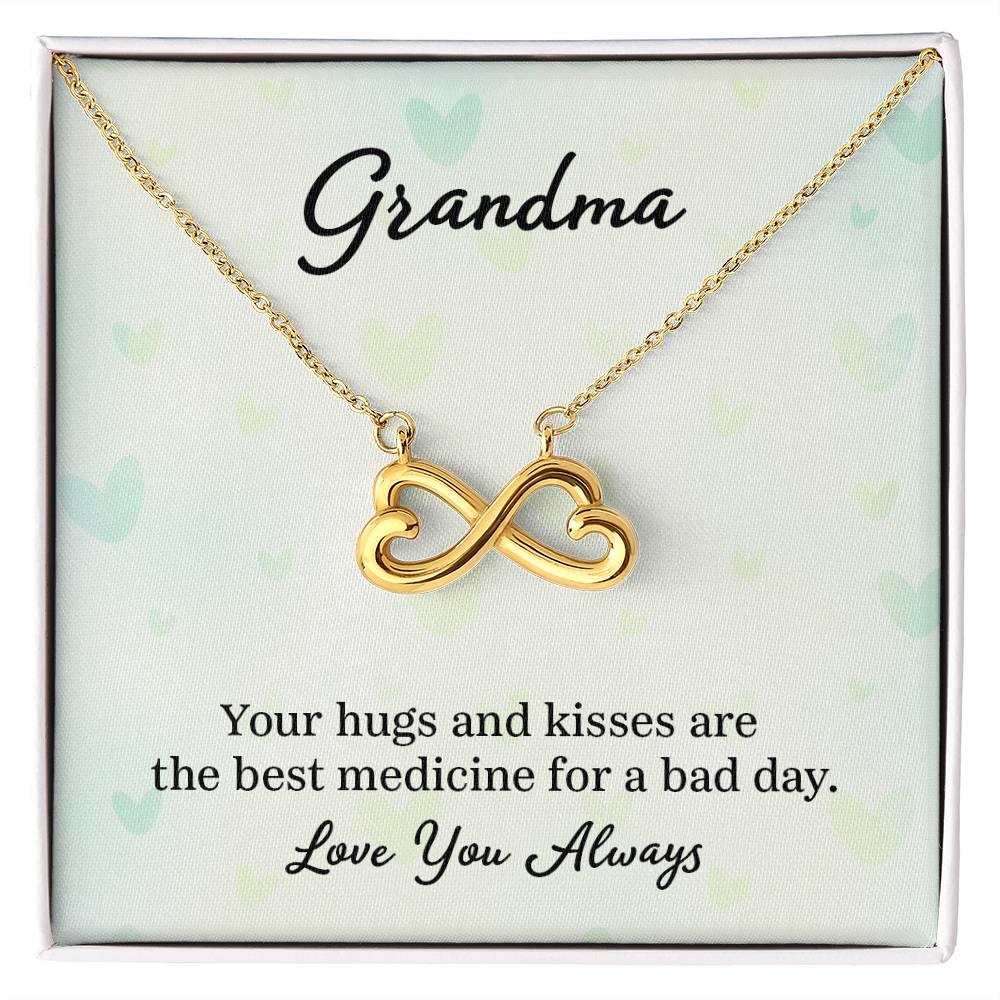 Gift for Grandma - Your Hugs and Kisses - Endless Love Necklace