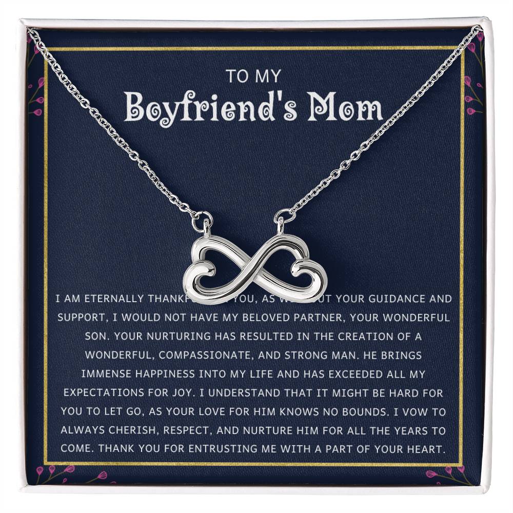 To My Boyfriend's Mom Gift - Your Wonderful Son - Endless Love Necklace