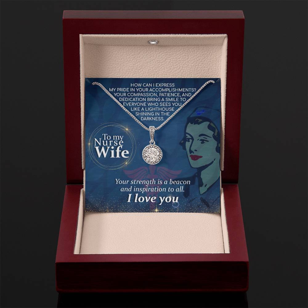 To My Nurse Wife Necklace - Eternal Hope Necklace - Gift for Wife from Husband