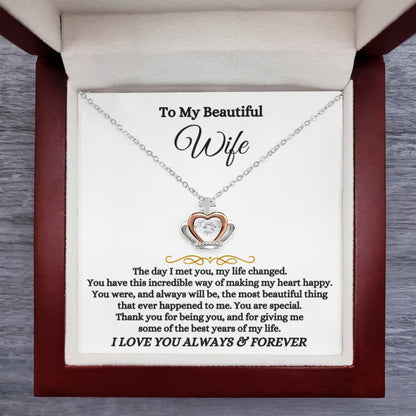 Valentine’s Day Gift for Wife - Emotional Jewelry from Husband for Anniversary Too - Crown Pendant Necklace
