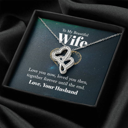 Romantic Gift for Wife from Husband - Meaningful Jewelry for Birthday, Anniversary, Christmas & Valentine’s Day - Heart-to-heart Pendant Necklace