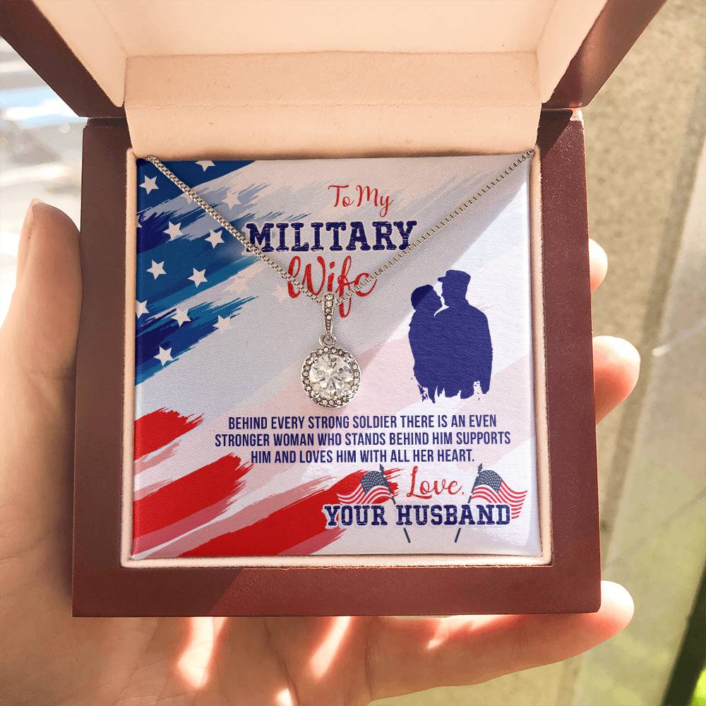 To My Military Wife from Husband - Eternal Hope Necklace