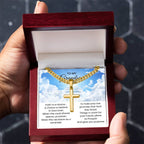 To My Grandson - Faith is a choice - Religious Gift for Grandson - Artisan Cross with Cuban Link Chain