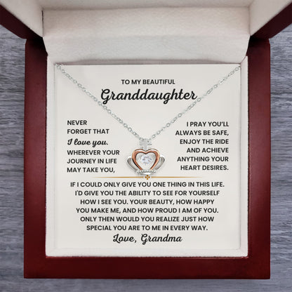 To My Granddaughter Necklace – Bestseller Birthday Graduation Gift from Grandma – Crown Pendant Necklace