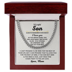 To My Son Necklace - Always remember how much I love you - Cuban Link Chain Gift for Son