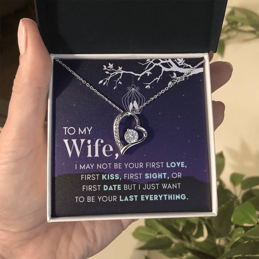 To My Wife Necklace - Anniversary Gift for Her - Birthday Christmas Gifts for Wife - Gifts for Soulmate - Gifts for Her - Forever Love Necklace