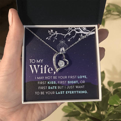 To My Wife Necklace - Anniversary Gift for Her - Birthday Christmas Gifts for Wife - Gifts for Soulmate - Gifts for Her - Forever Love Necklace