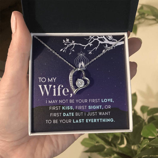 To My Wife Necklace - Anniversary Gift for Her - Birthday Christmas Gifts for Wife - Gifts for Soulmate - Gifts for Her - Forever Love Necklace