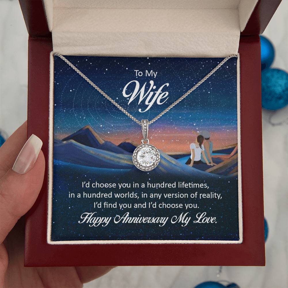 Special Anniversary Gift for Wife - Romantic Jewelry from Husband for Valentine’s Day or Birthday - Eternal Hope Necklace