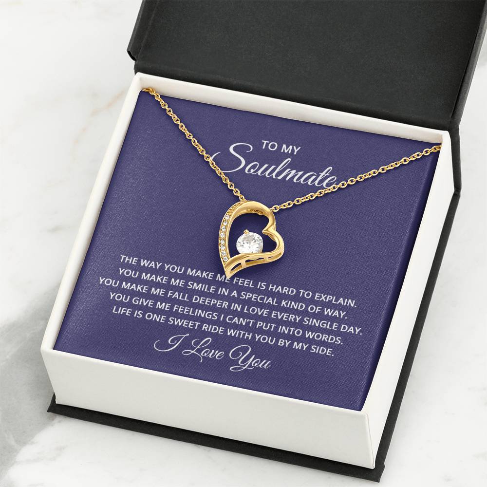 To My Soulmate Necklace - Best Gift for Soulmate for Valentine’s Day & Beyond - Forever Love Necklace