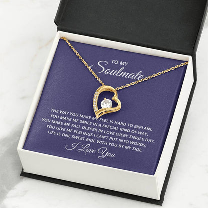 To My Soulmate Necklace - Best Gift for Soulmate for Valentine’s Day & Beyond - Forever Love Necklace