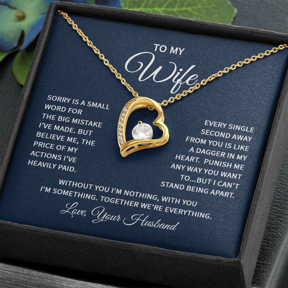 Romantic Gift for Wife from Husband - Meaningful Jewelry for Birthday, Anniversary, Christmas & Valentine’s Day - Forever Love Necklace