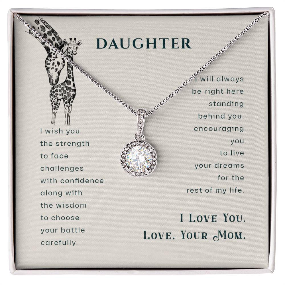 To My Daughter Necklace – Birthday, Graduation Keepsake for Daughter from Mom – Eternal Hope Necklace