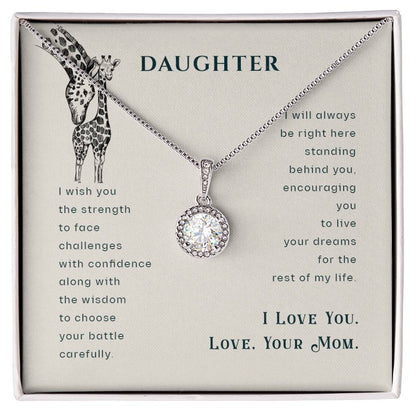 To My Daughter Necklace – Birthday, Graduation Keepsake for Daughter from Mom – Eternal Hope Necklace