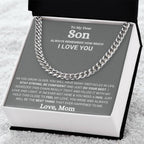 Cuban Link Chain Necklace, Gift for Son, Stylish Jewelry for Him, Birthday & Graduation Gift from Mom