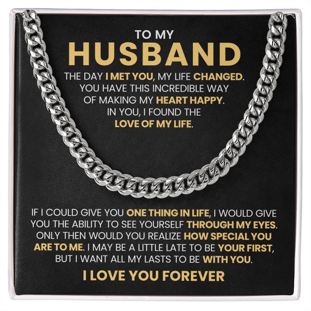 Husband Cuban Link Chain – Birthday & Anniversary Gift from Wife