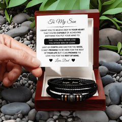 Son Bracelet, Personalized Jewelry, Loving Gift For Son, Graduation Gift, Birthday Gift, To My Son Meaningful Keepsake Bracelet