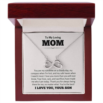 To My Loving Mom - Mom Gift from Son - You're the best - Endless Love Necklace