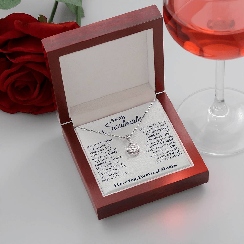 To My Soulmate Necklace - Heartfelt Gift for Her for Birthday & Romantic Days - Eternal Hope Necklace
